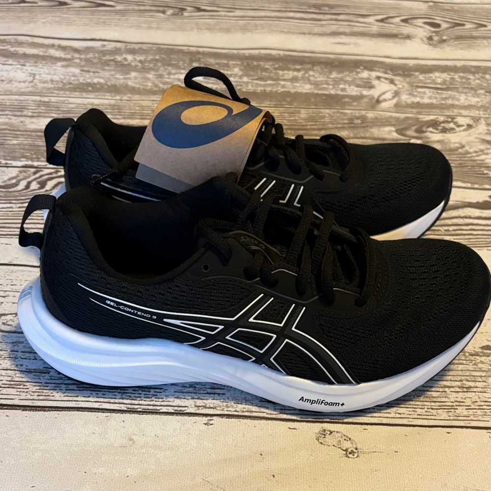Asics Black and White Athletic Sneakers